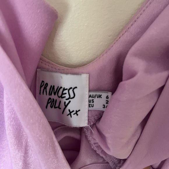 Princess Polly Light Purple Satin Mini Dress - Picture 3 of 3